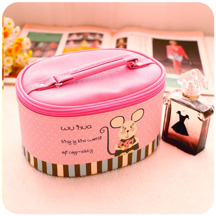 韩国卡通大容量化妆包 可爱化妆品收纳包袋式手拿包 防水化妆箱女