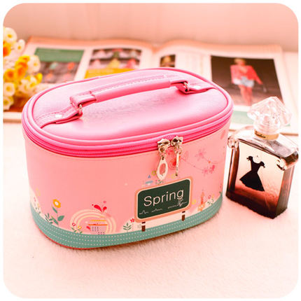 韩国卡通大容量化妆包 可爱化妆品收纳包袋式手拿包 防水化妆箱女