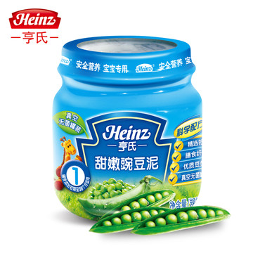 Heinz/亨氏蔬菜泥 甜嫩豌豆泥113g