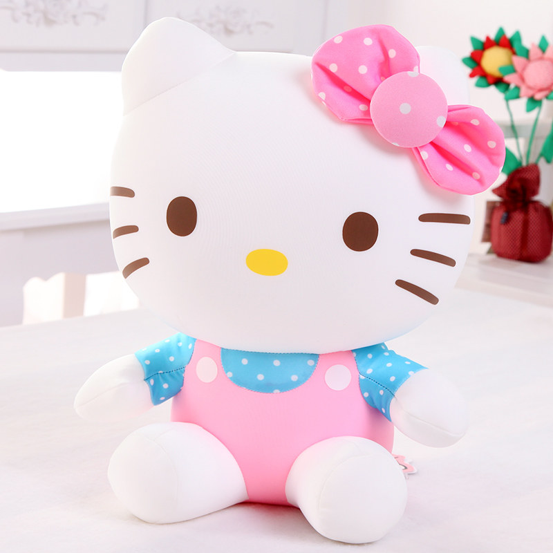 正版hellokitty公仔可爱kt猫咪泡沫粒子玩偶新年礼品生日礼物女生