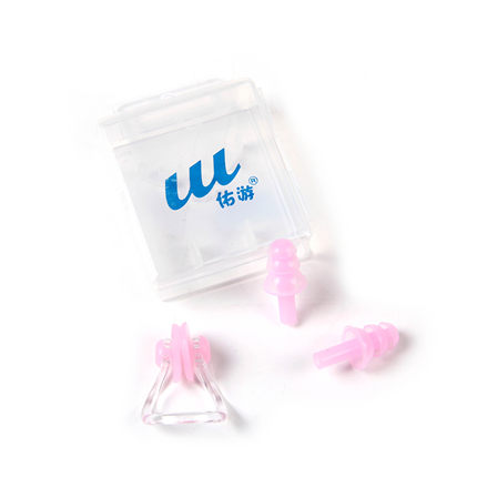 佑游正品 鼻夹耳塞1对 防水硅胶材质 预防呛水