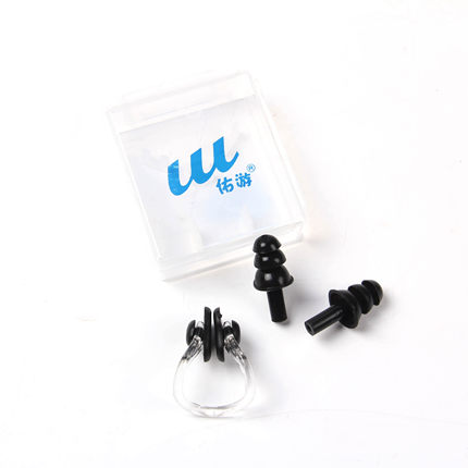 佑游正品 鼻夹耳塞1对 防水硅胶材质 预防呛水