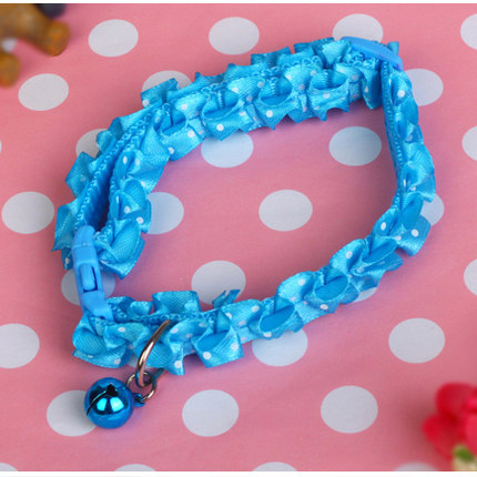 蕾丝项圈+铃铛 可爱牵引 猫咪狗狗泰迪贵宾博美项圈宠物用品