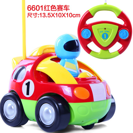 贝恩施儿童益智遥控耐摔卡通遥控车宝宝玩具音乐无线汽车警车赛车