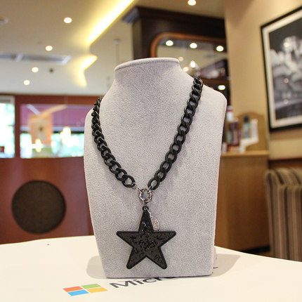 韩国五角星星星项链女短款锁骨时尚夸张吊坠衣服配饰饰品韩版挂件