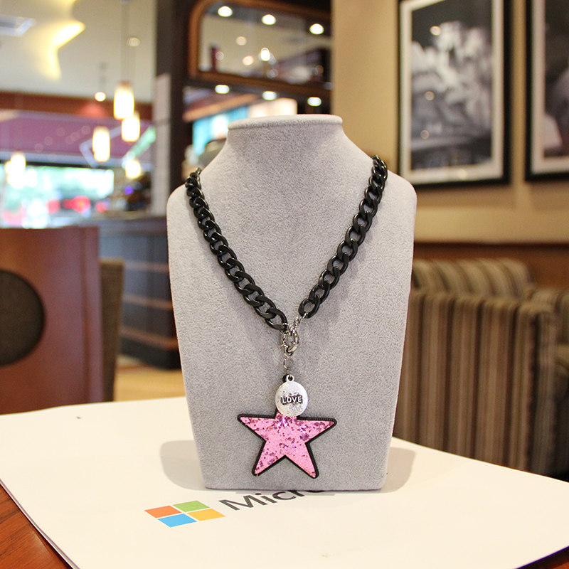 韩国五角星星星项链女短款锁骨时尚夸张吊坠衣服配饰饰品韩版挂件