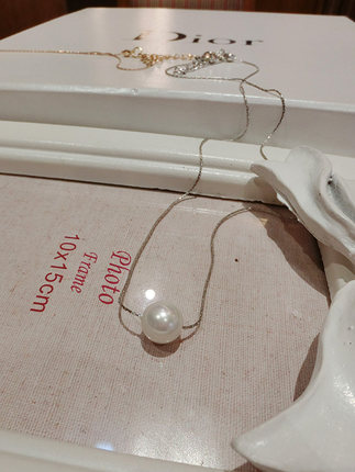 包邮新款OL大气质时尚特价单颗珍珠 简约气质 百搭短款项链锁骨链