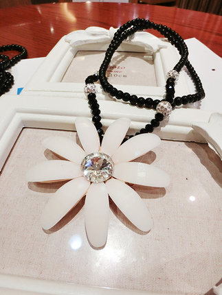 秋冬毛衣链长款韩国百搭项链女太阳花欧美复古时尚夸张配饰品挂件