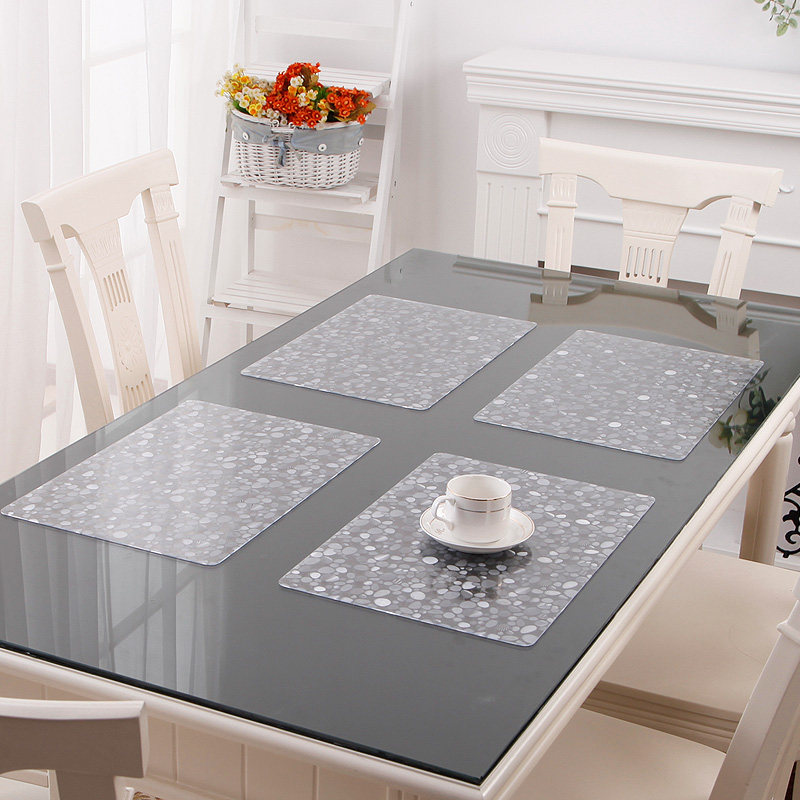 竹月阁加厚软质玻璃餐垫 隔热垫 30*45CM 1个装