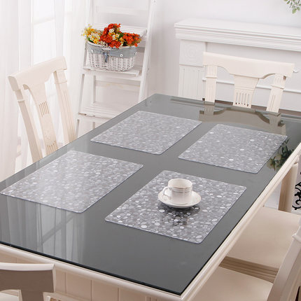 竹月阁加厚软质玻璃餐垫 隔热垫 30*45CM 1个装