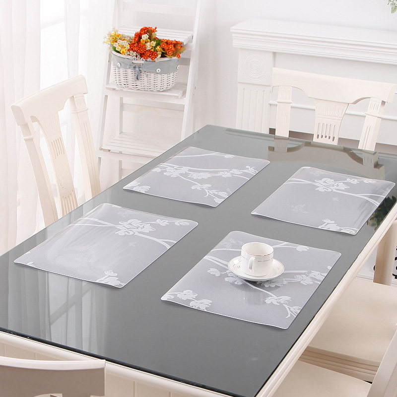 竹月阁加厚软质玻璃餐垫 隔热垫 30*45CM 1个装