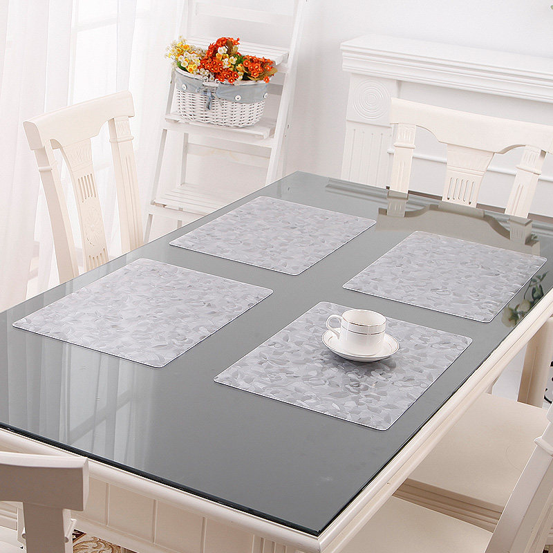 竹月阁加厚软质玻璃餐垫 隔热垫 30*45CM 1个装