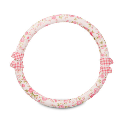 奥特莱芙花语蕾丝 卡通可爱春夏季汽车方向盘套  韩国车用手把套