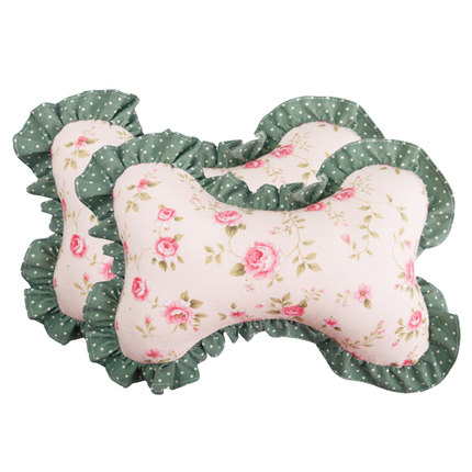 奥特莱芙花语 卡通可爱车用护颈枕 汽车头枕头靠韩国靠枕 一对装