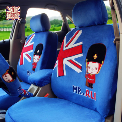 阿狸 新款夏季全包围汽车用座套 四季通用坐套卡通可爱布艺座椅套