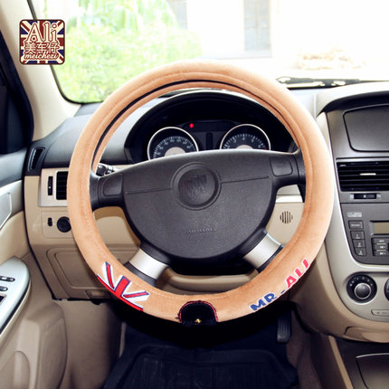 阿狸夏季防滑透气汽车方向盘套 卡通可爱四季通用车把套 中号38cm