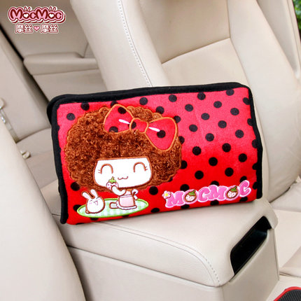 正品摩丝娃娃 美车仔汽车纸巾盒套车用坐式纸巾盒车载抽纸收纳盒