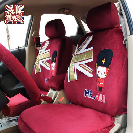 阿狸 新款夏季全包围汽车用座套 四季通用坐套卡通可爱布艺座椅套