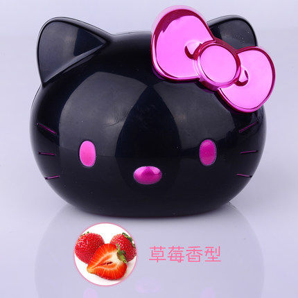 正版Hello Kitty可爱卡通汽车内香水座 高档车载固体香膏摆件饰品