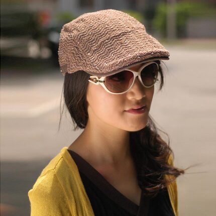 择信 怀旧贝雷帽春秋冬季保暖针织帽户外男女韩版潮人休闲鸭舌帽