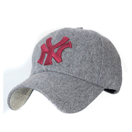 择信秋冬鸭舌帽保暖加厚ny棒球帽男女款韩版户外运动休闲帽毛呢帽