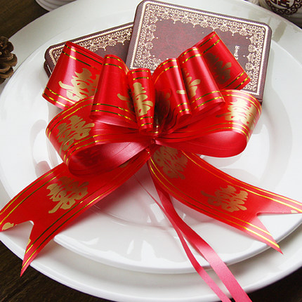 转角爱婚庆用品 结婚车装饰手拉花 车门把手拉花 礼品包装拉花