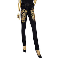 Джинсы женские 正品versace范思哲2014新款女装牛仔裤 印花小脚裤a67375 a67375/a207060/a8008