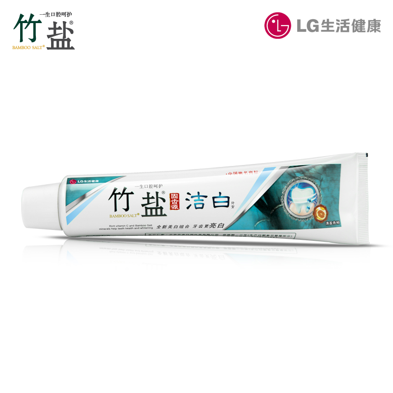 LG竹盐 固齿源洁白牙膏120g 呵护牙龈 固齿防蛀 j减少牙菌斑 正品