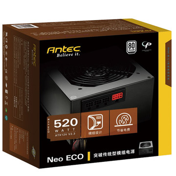 Antec/安钛克 Neo ECO 520 模尊520 额定520W 台式机电源 现货