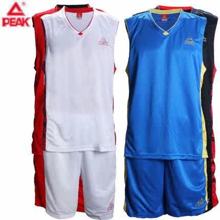 标题优化:匹克篮球服套装男款透气篮球训练服团购球衣可印号F733171