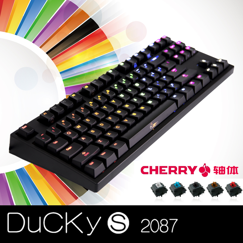 Ducky 魔力鸭 2087 S 87 背光无冲游戏 机械键盘 原厂樱桃轴 lol