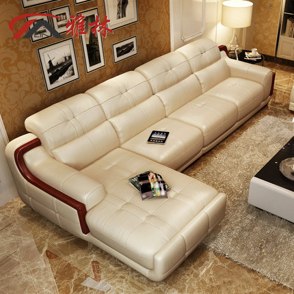 雅林进口头层黄牛皮沙发 真皮沙发  客厅组合大小户型皮艺沙发
