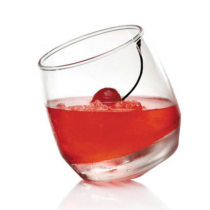 速兴利不倒翁玻璃杯耐热威士忌杯古典洋酒杯酒吧啤酒杯270ml