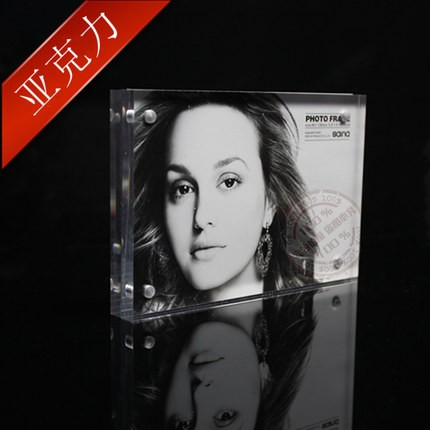 3-inch 5-inch 7-inch acrylic photo frame / photo frame magnet Acrylic / Crystal thicker magnetic photo frame