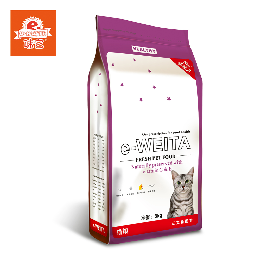 e-WEITA味它宠物食品 猫主粮 三文鱼味配方 猫粮5kg