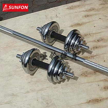 Electroplating dumbbell barbell combination package freely adjustable dumbbell weight 50KG plating foot heavy barbell fitness